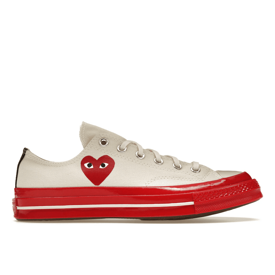 Converse Chuck Taylor All Star 70 Ox Comme des Garcons PLAY Egret Red Midsole — 36
