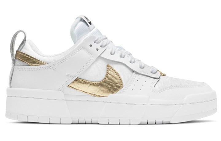 Dunk Low Disrupt White Metallic Gold — 36