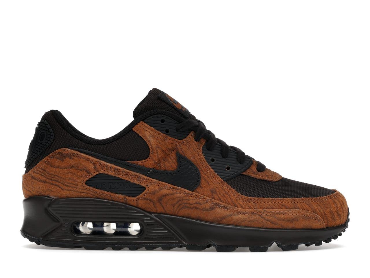 Nike Air Max 90 Premium Light British Tan Velvet Brown — 36