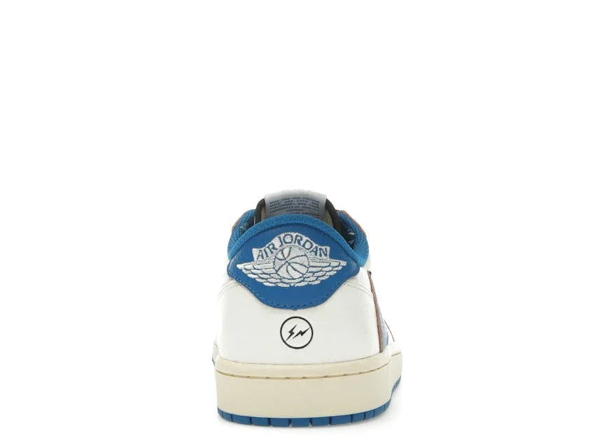 Air Jordan 1 Retro Low OG SP Fragment x Travis Scott Sail Military Blue — 36