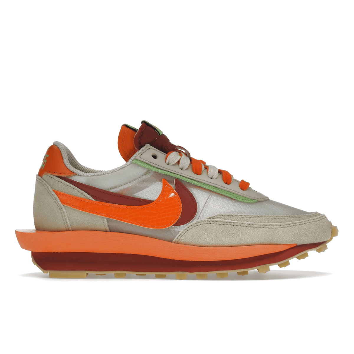 LD Waffle X Sacai X CLOT Net Orange Blaze — 36