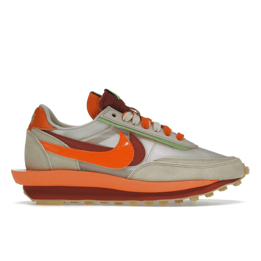 LD Waffle X Sacai X CLOT Net Orange Blaze — 36