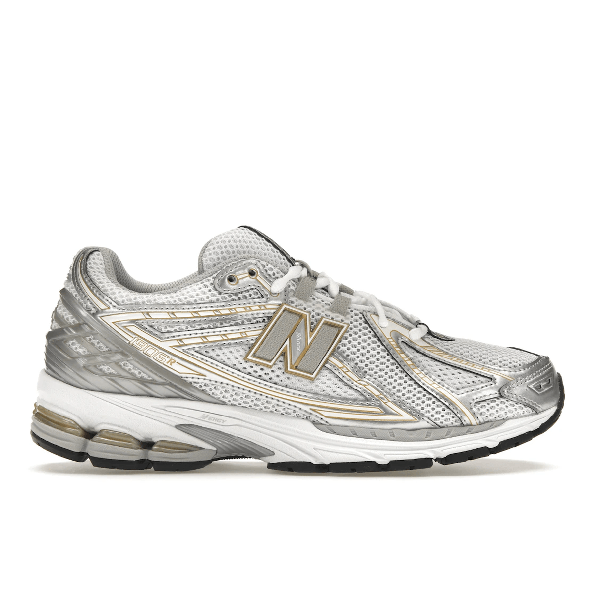 New Balance 1906R White Rain Cloud Silver Metallic — 36