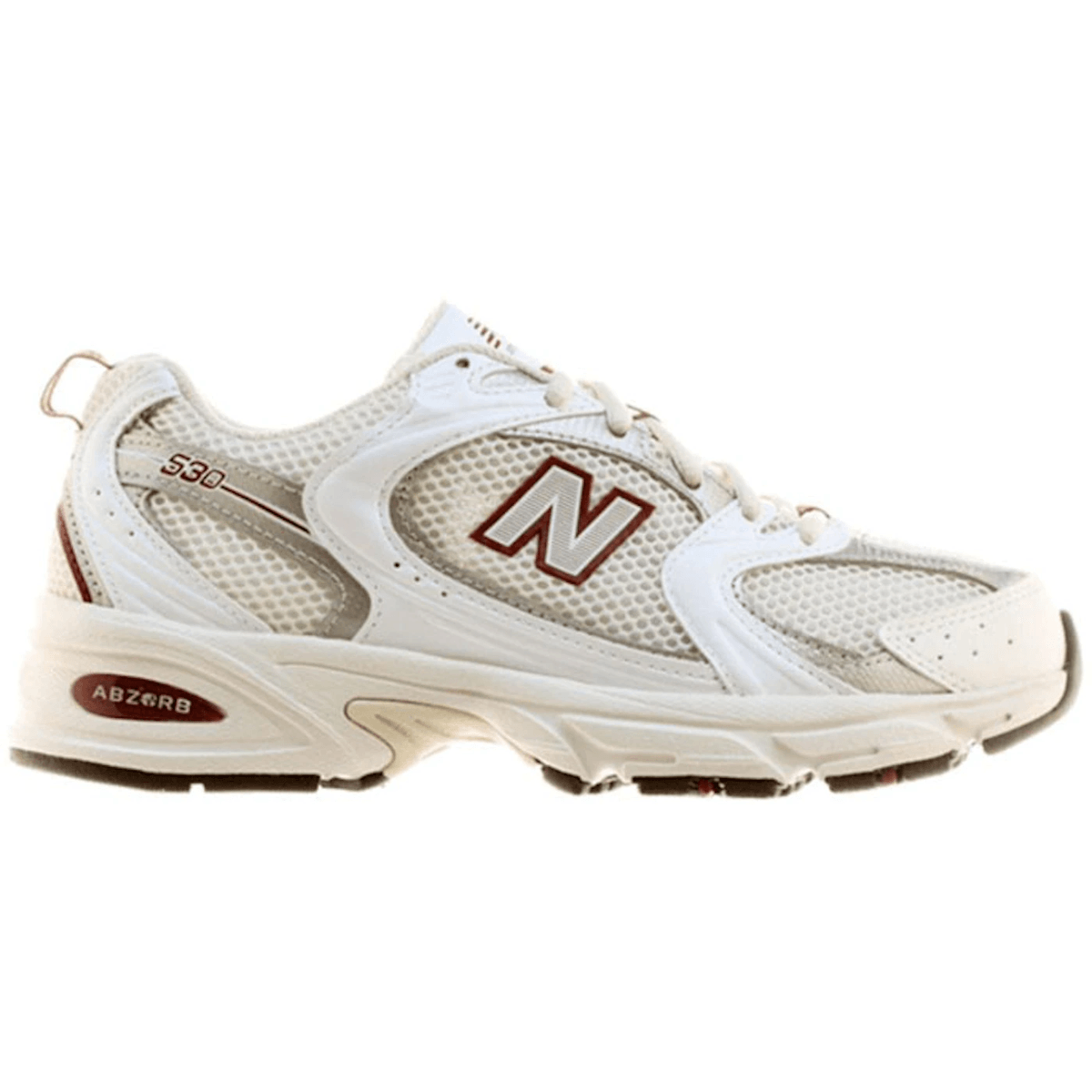 New Balance 530 Sea Salt Mercury Red — 36