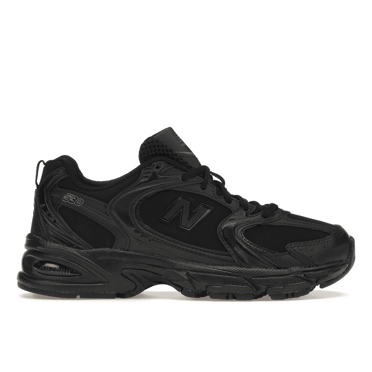New Balance 530 Triple Black Leather — 36