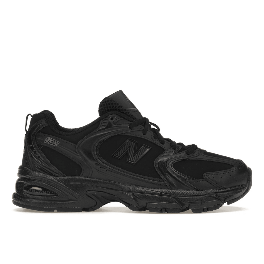 New Balance 530 Triple Black Leather — 36