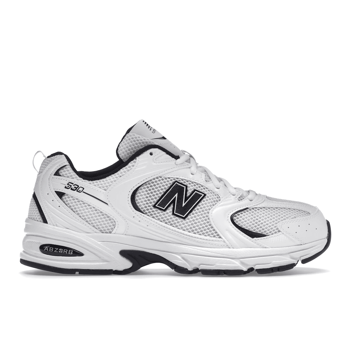 New Balance 530 White Black Details — 36