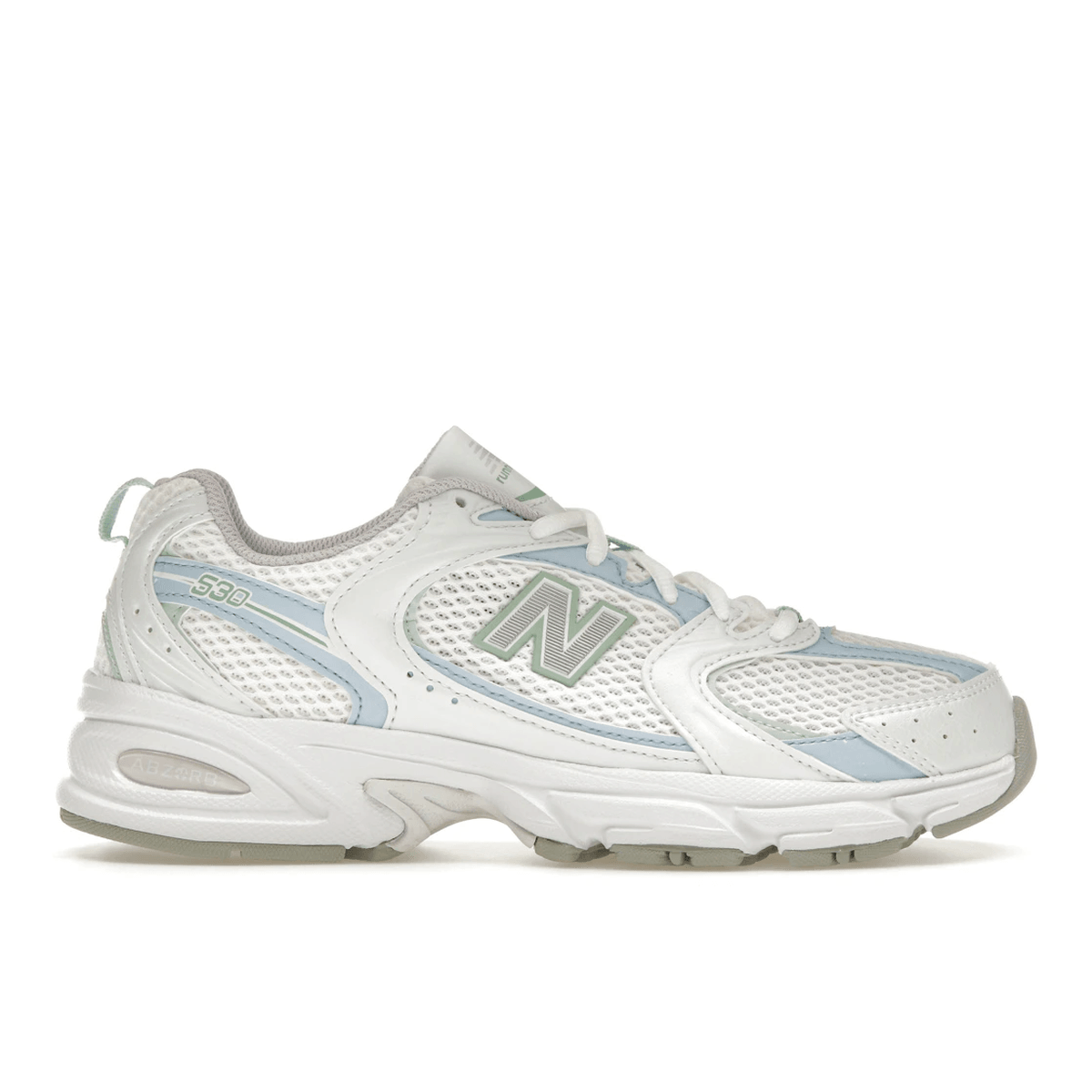 New Balance 530 White Light Chrome Blue Clay Ash — 36