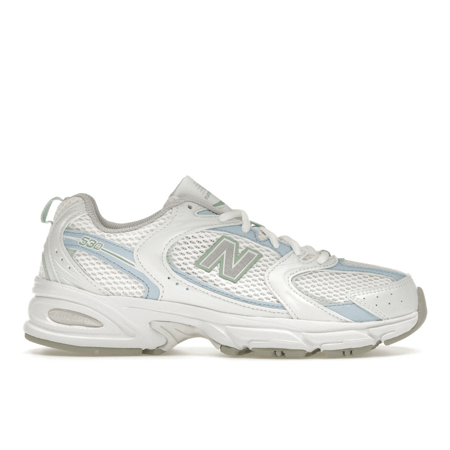 New Balance 530 White Light Chrome Blue Clay Ash — 36