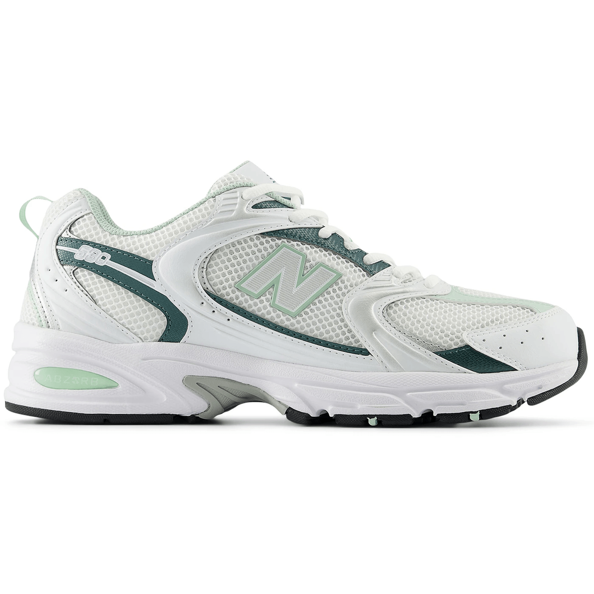 New Balance 530 White New Spruce — 36