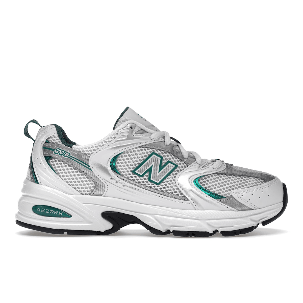 New Balance 530 White Silver Green — 36