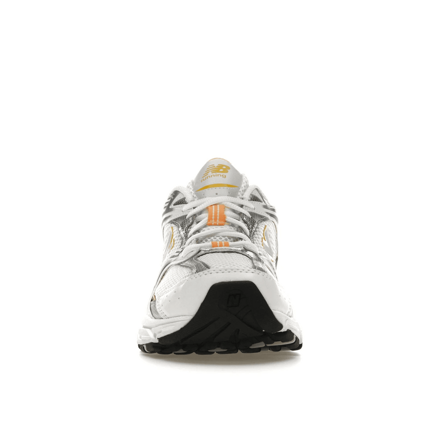 New Balance 530 White Vibrant Apricot Silver Metallic — 36