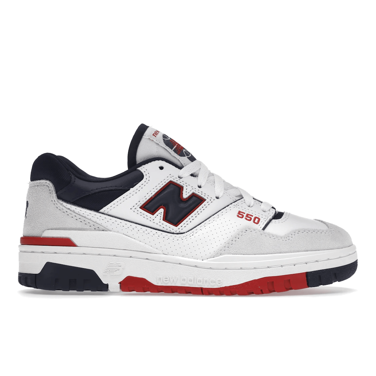 New Balance 550 Premium White Navy Red — 36