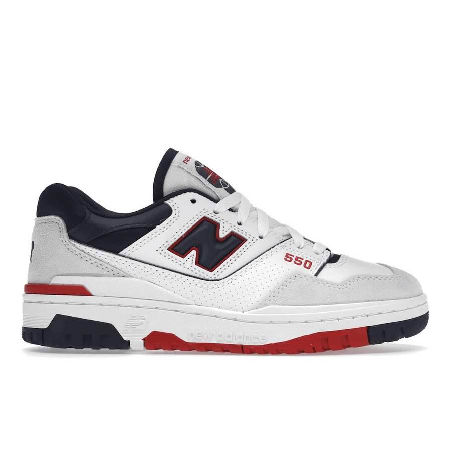 New Balance 550 Premium White Navy Red — 36