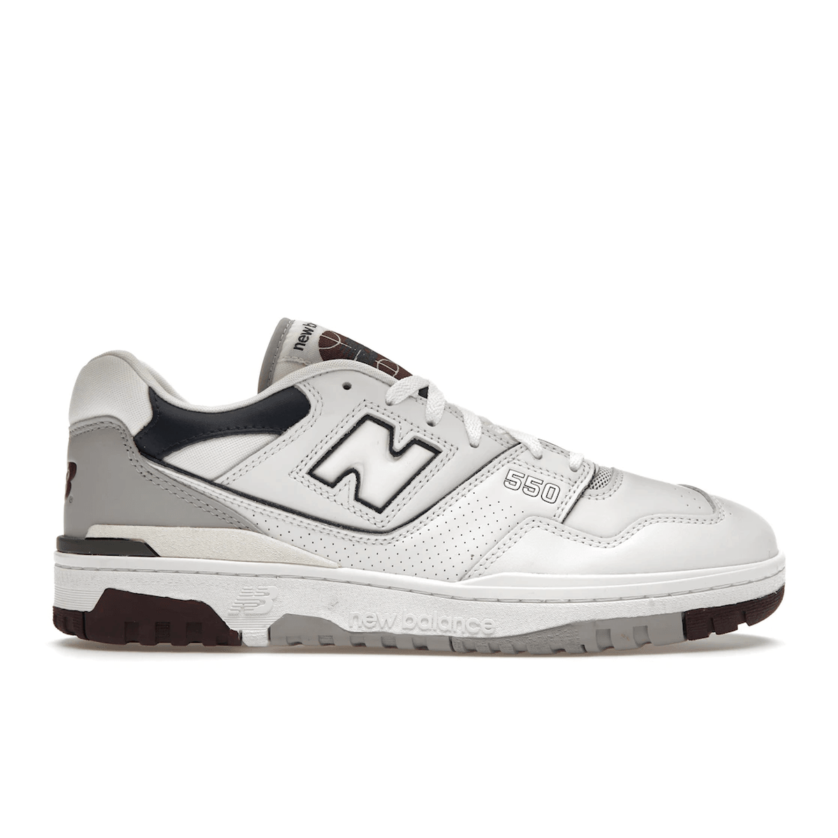 New Balance 550 White Natural Indigo Burgundy — 36