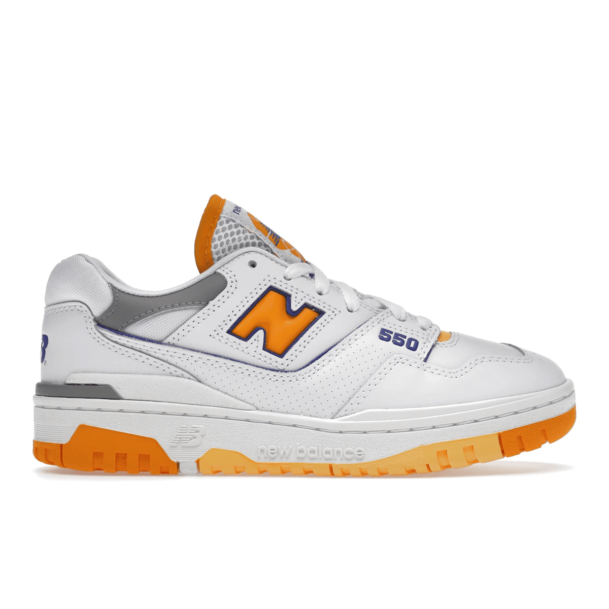 New Balance 550 White Vibrant Orange — 36