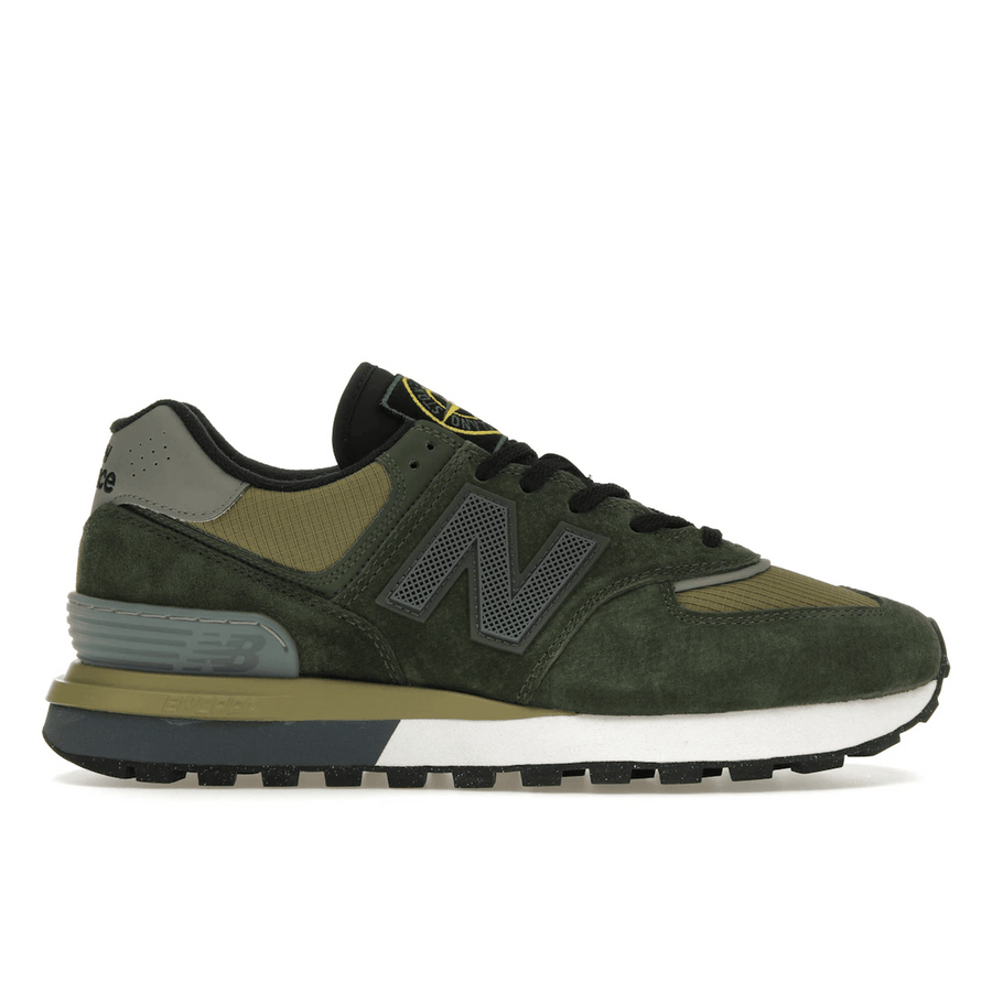 New Balance 574 Legacy Stone Island Dark Green — 36