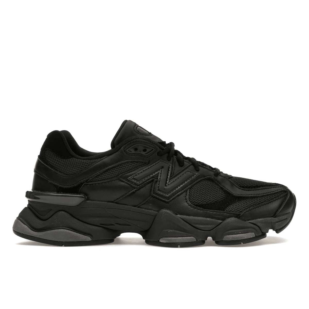 New Balance 9060 Triple Black Leather — 36