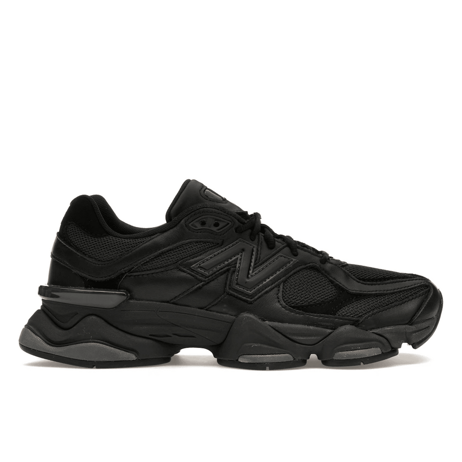 New Balance 9060 Triple Black Leather — 36