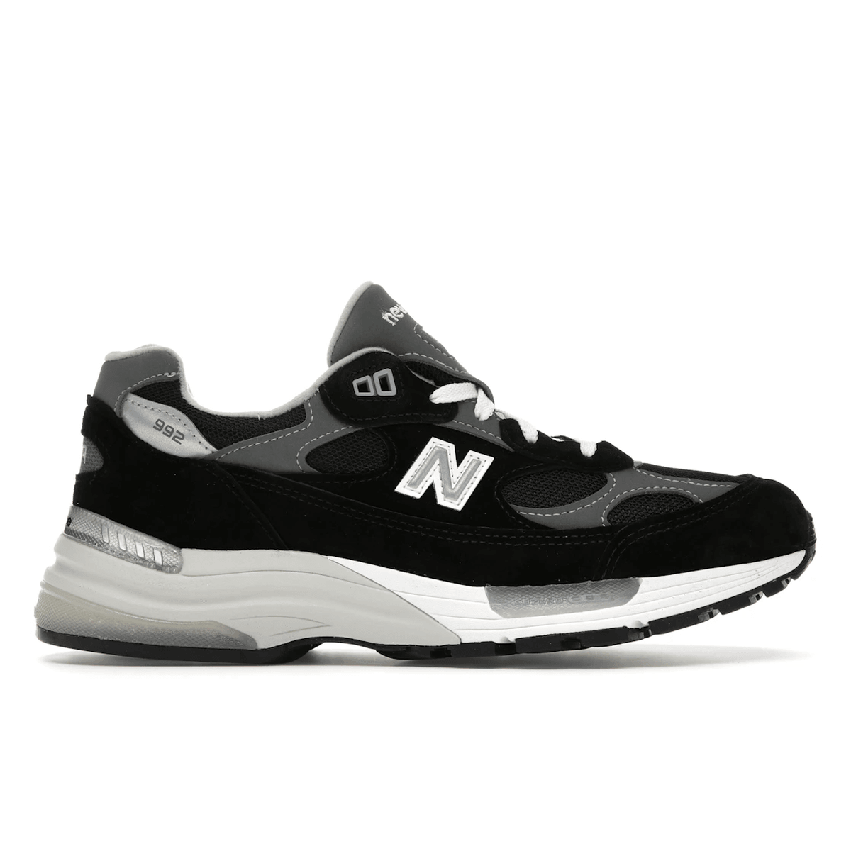 New Balance 992 Black Gray Suede — 36