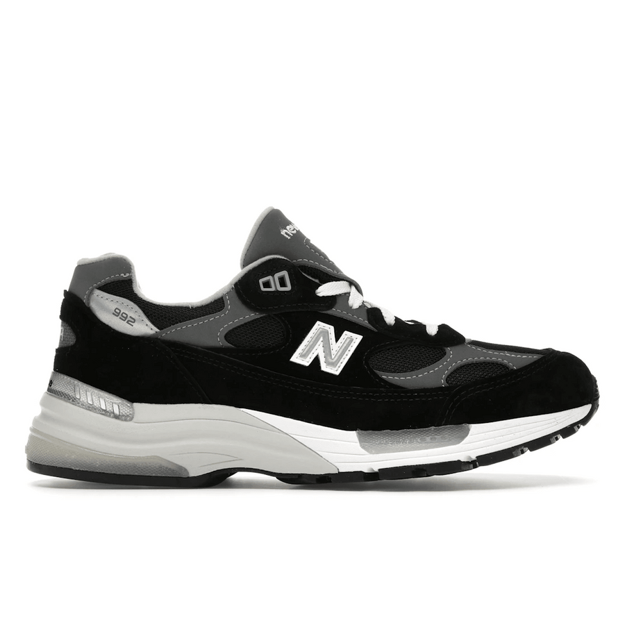 New Balance 992 Black Gray Suede — 36