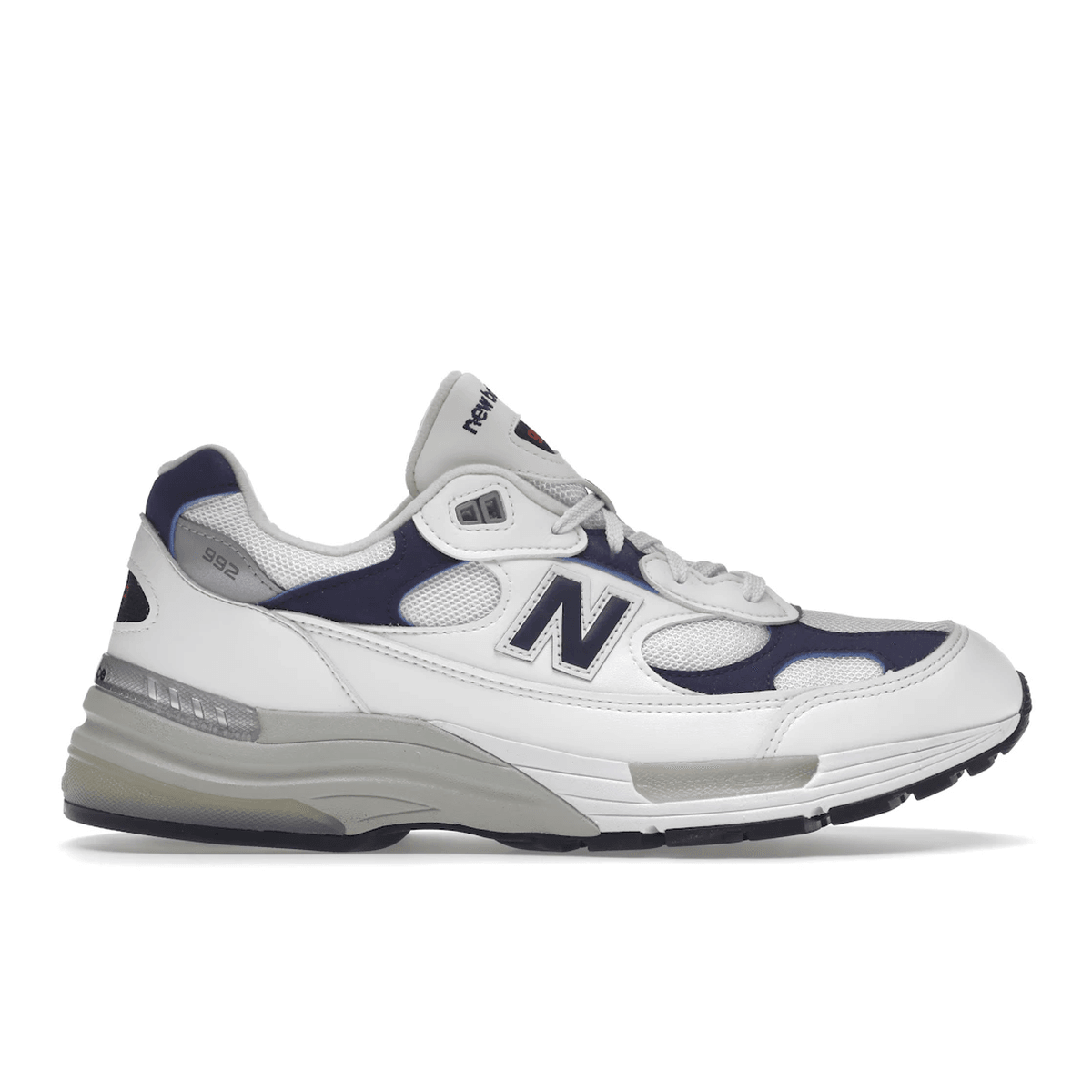 New Balance 992 White Navy — 36