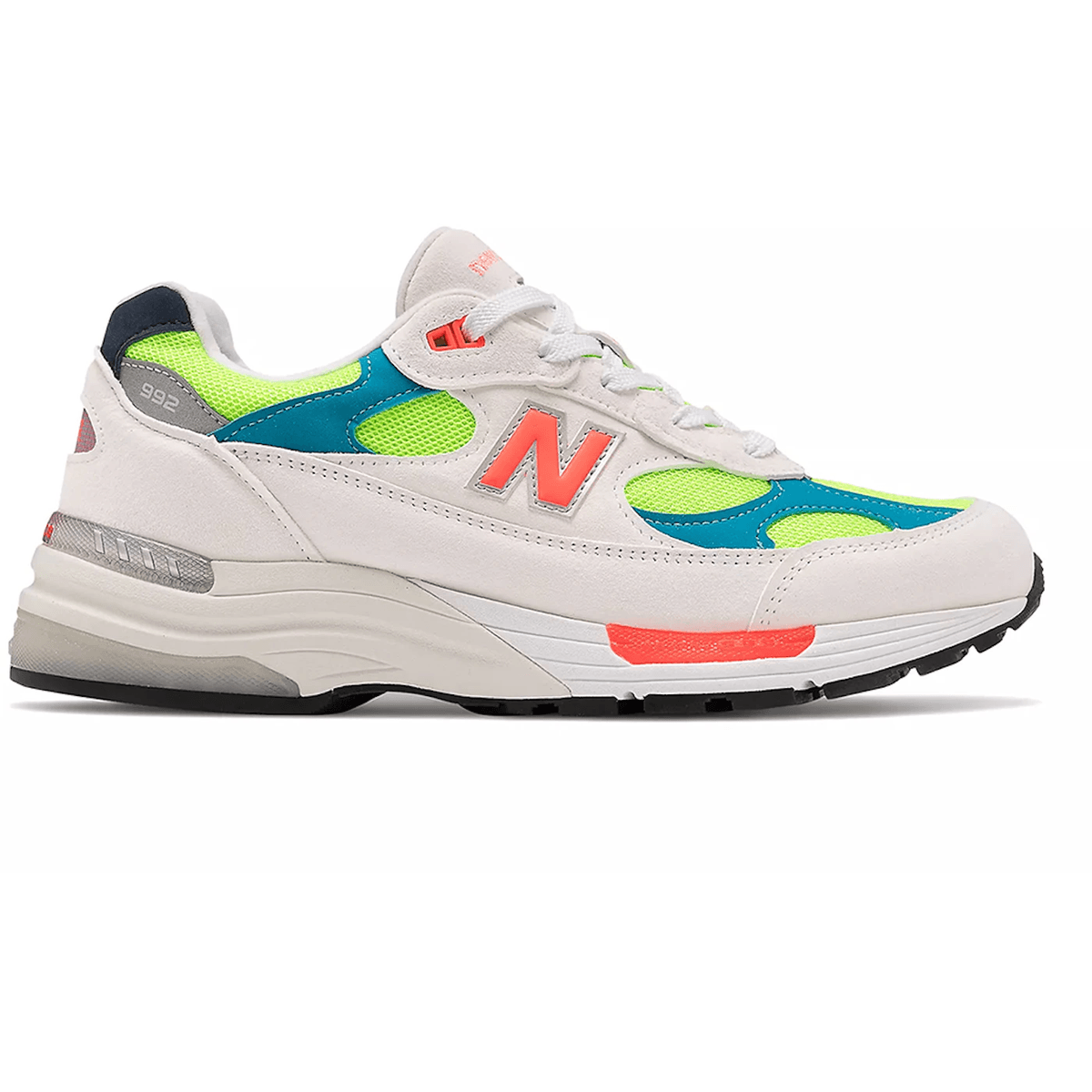 New Balance 992 White Neon Cyan — 36