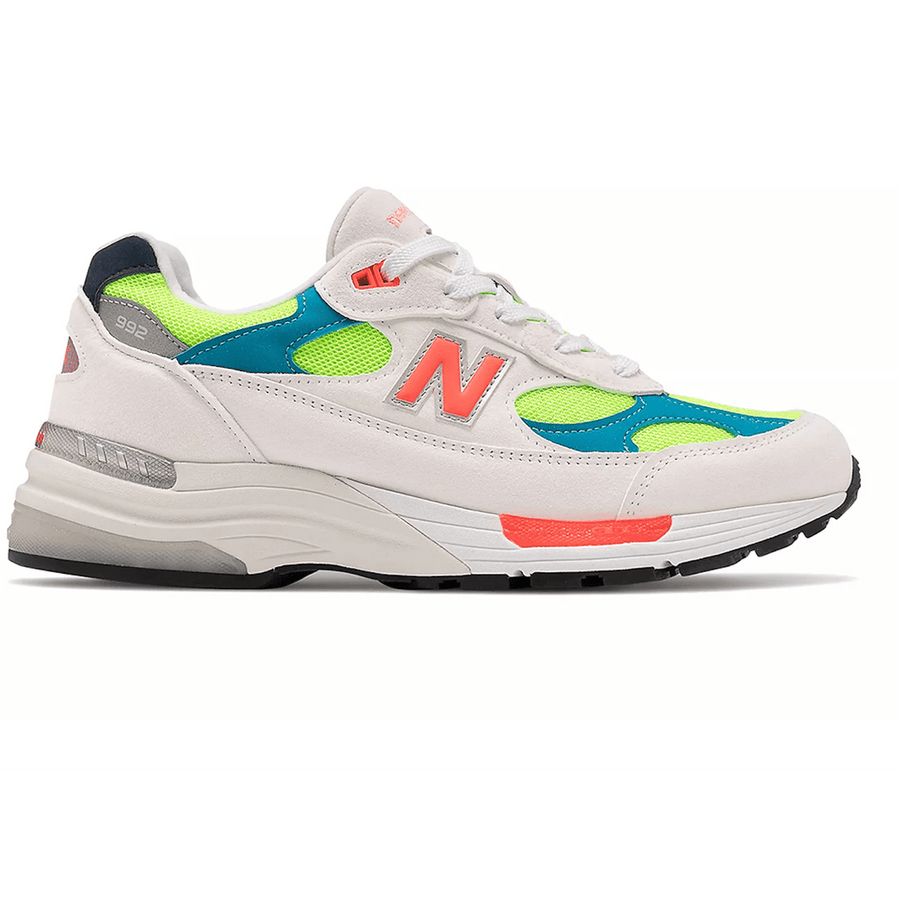 New Balance 992 White Neon Cyan — 36