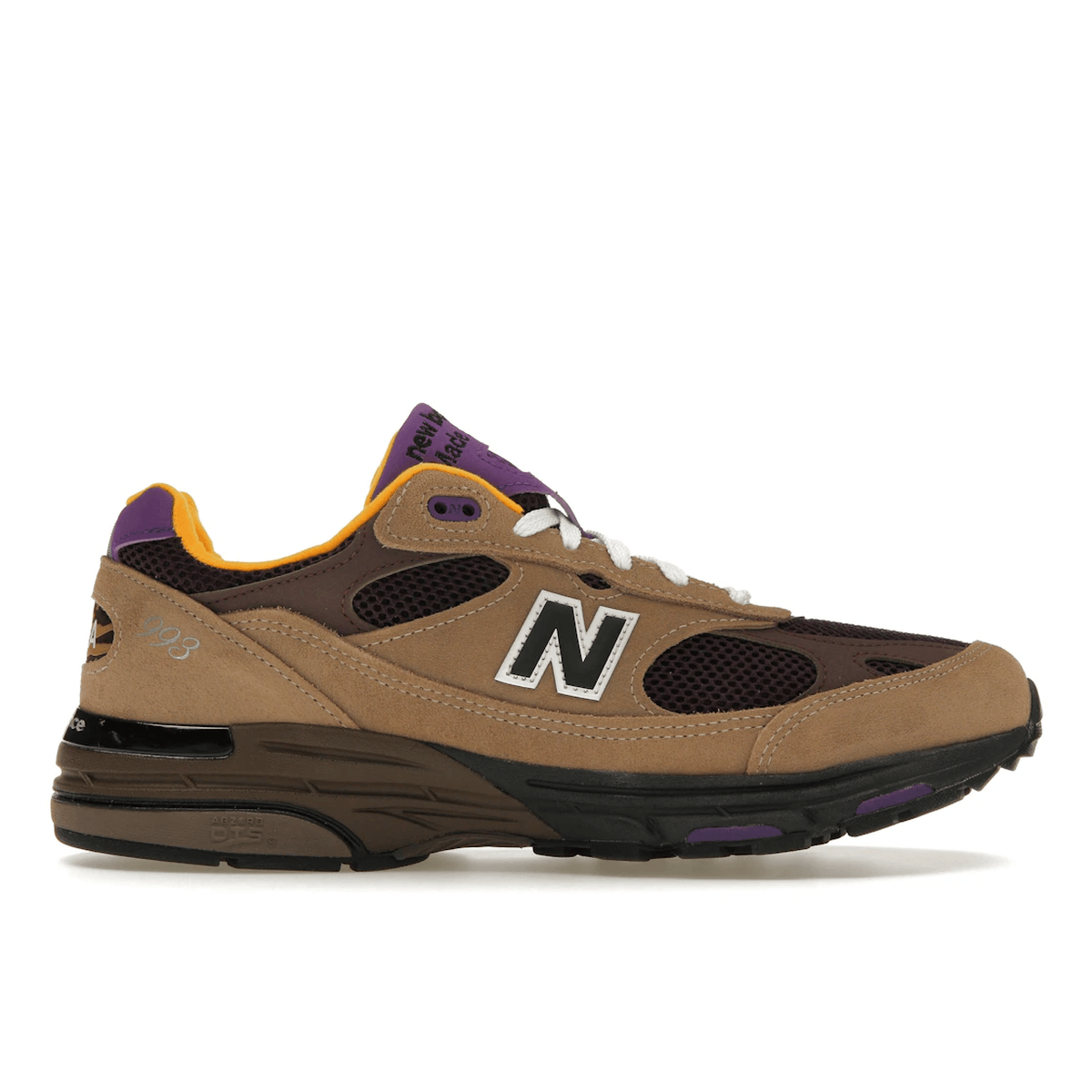 New Balance 993 MiUSA Mushroom Midnight Violet — 36
