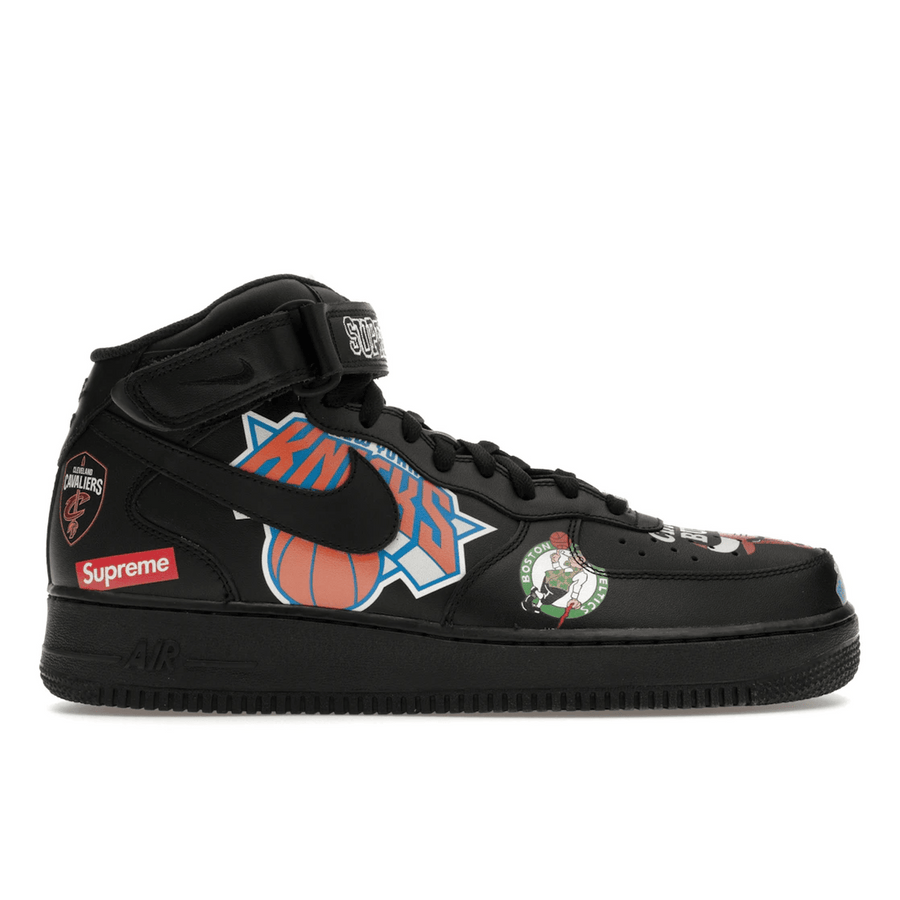 Nike Air Force 1 Mid Supreme NBA Black — 36