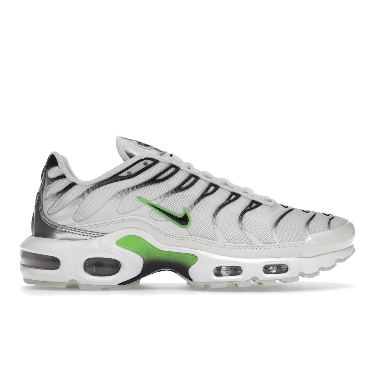Nike Air Max Plus White Neon Metallic Silver — 36