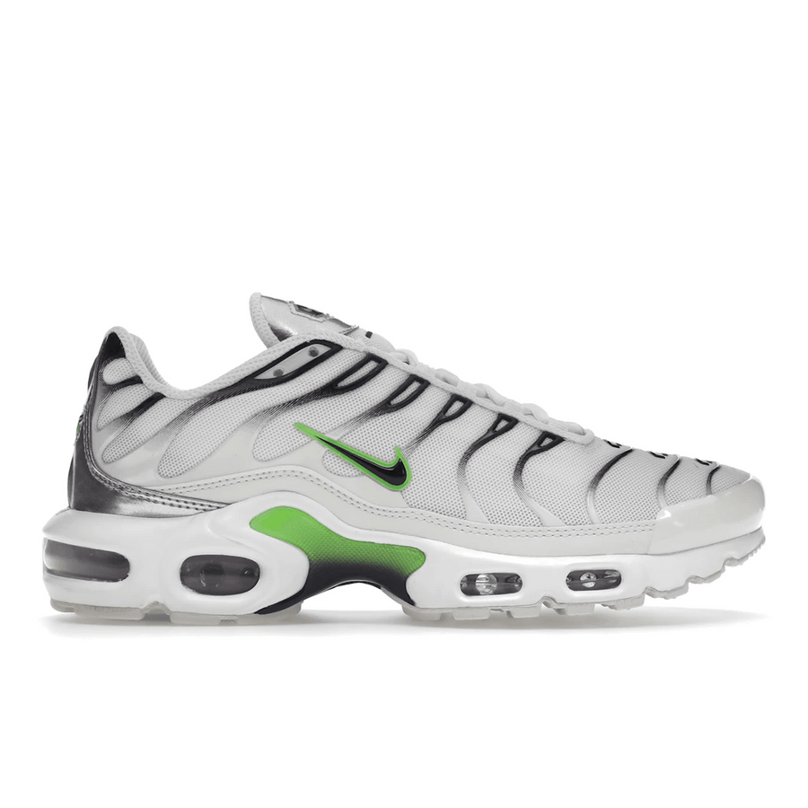 Nike Air Max Plus White Neon Metallic Silver — 36