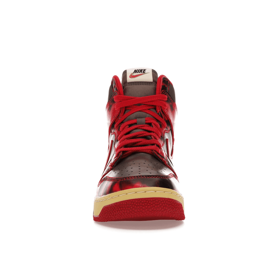Nike Dunk High 1985 Red Acid Wash — 36