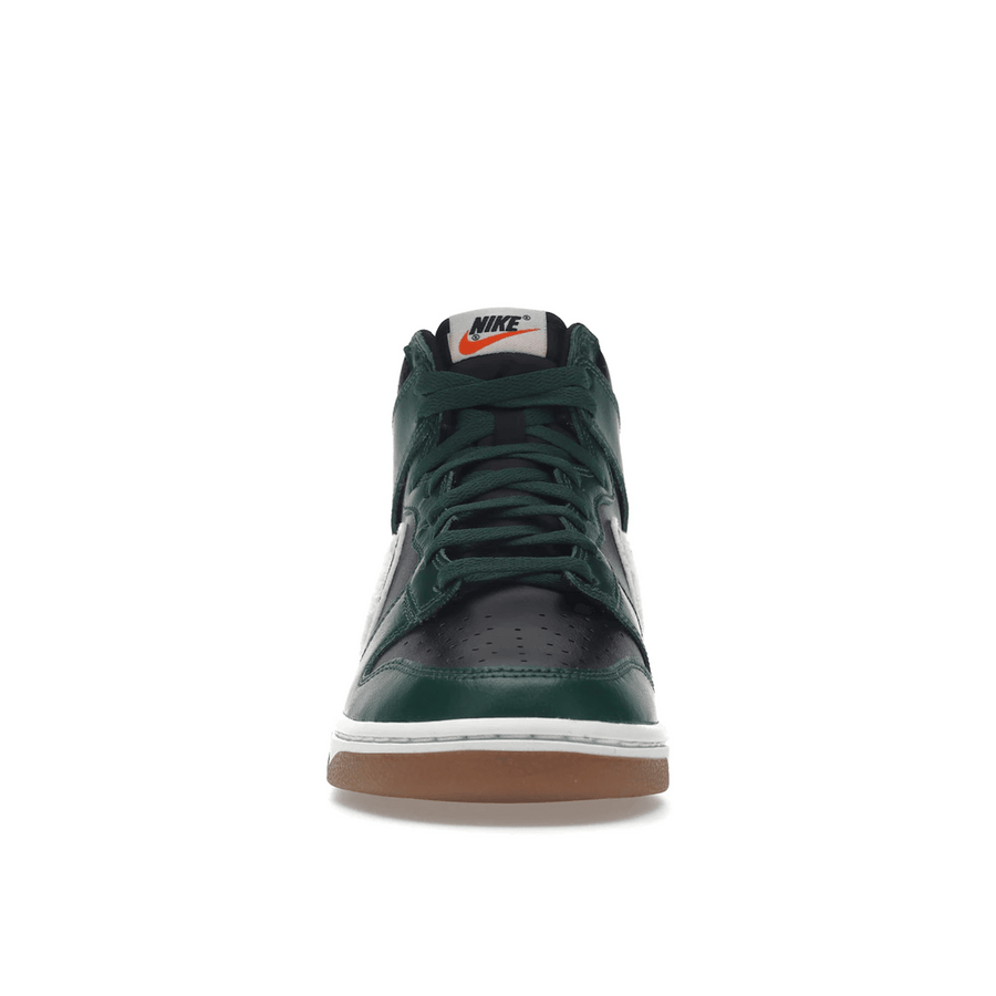 Nike Dunk High Chenille Swoosh Black Green — 36