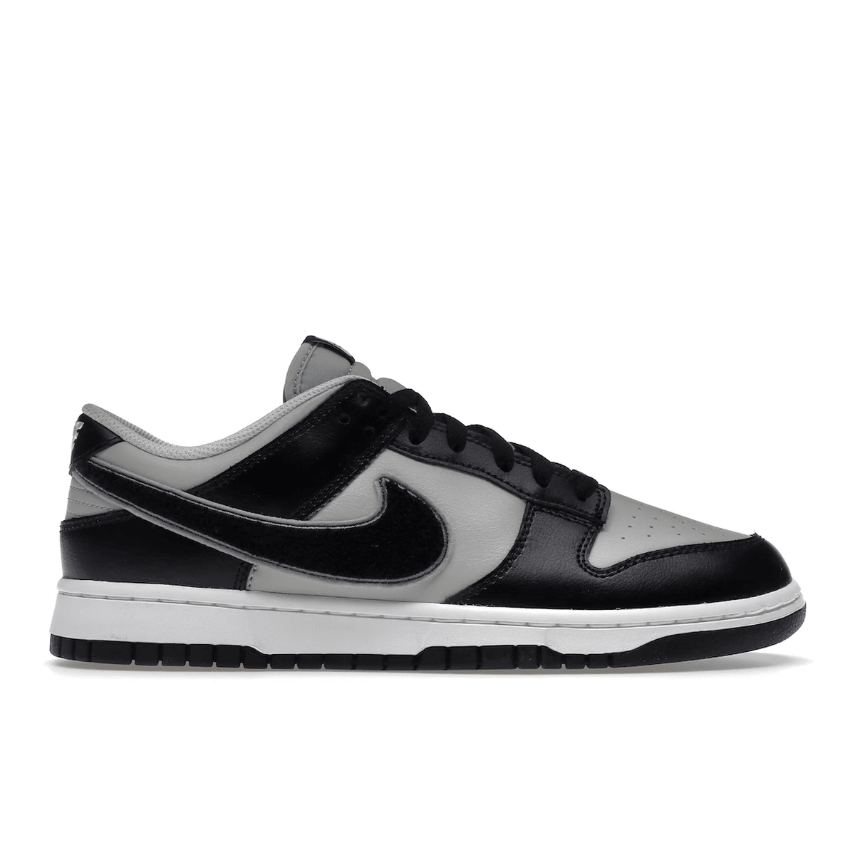 Nike Dunk Low Chenille Swoosh Black Grey — 36