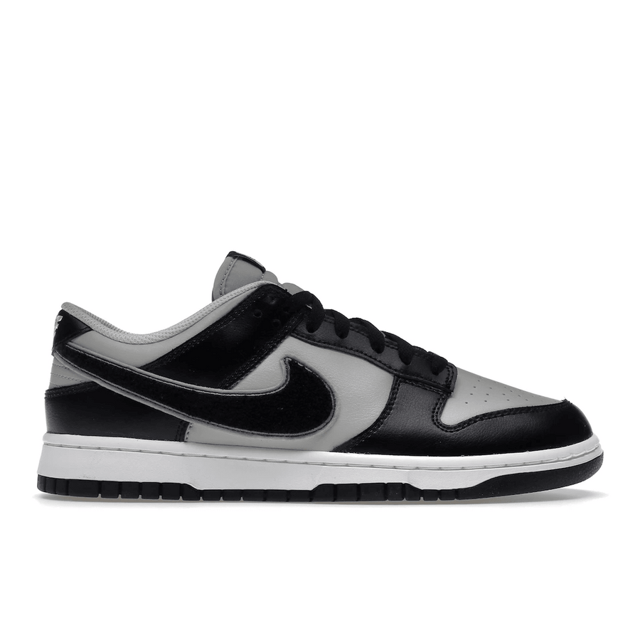 Nike Dunk Low Chenille Swoosh Black Grey — 36
