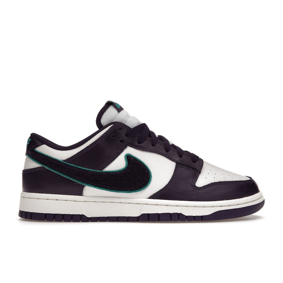Nike Dunk Low Chenille Swoosh Sail Grand Purple — 36