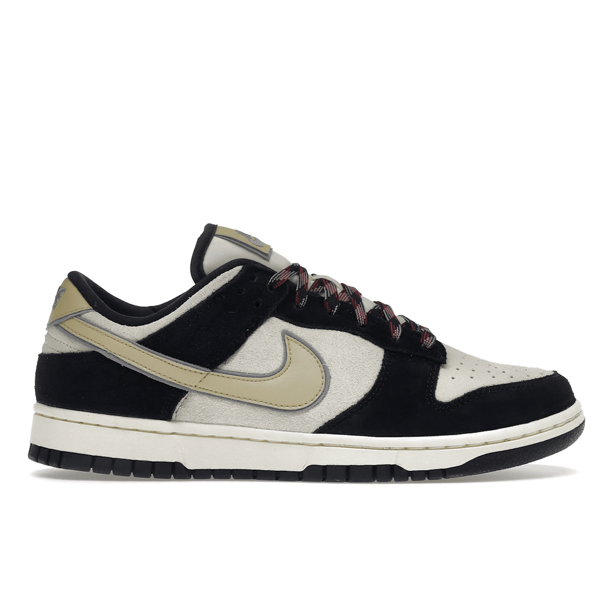 Nike Dunk Low LX Black Suede Team Gold — 36