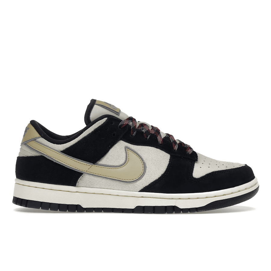 Nike Dunk Low LX Black Suede Team Gold — 36
