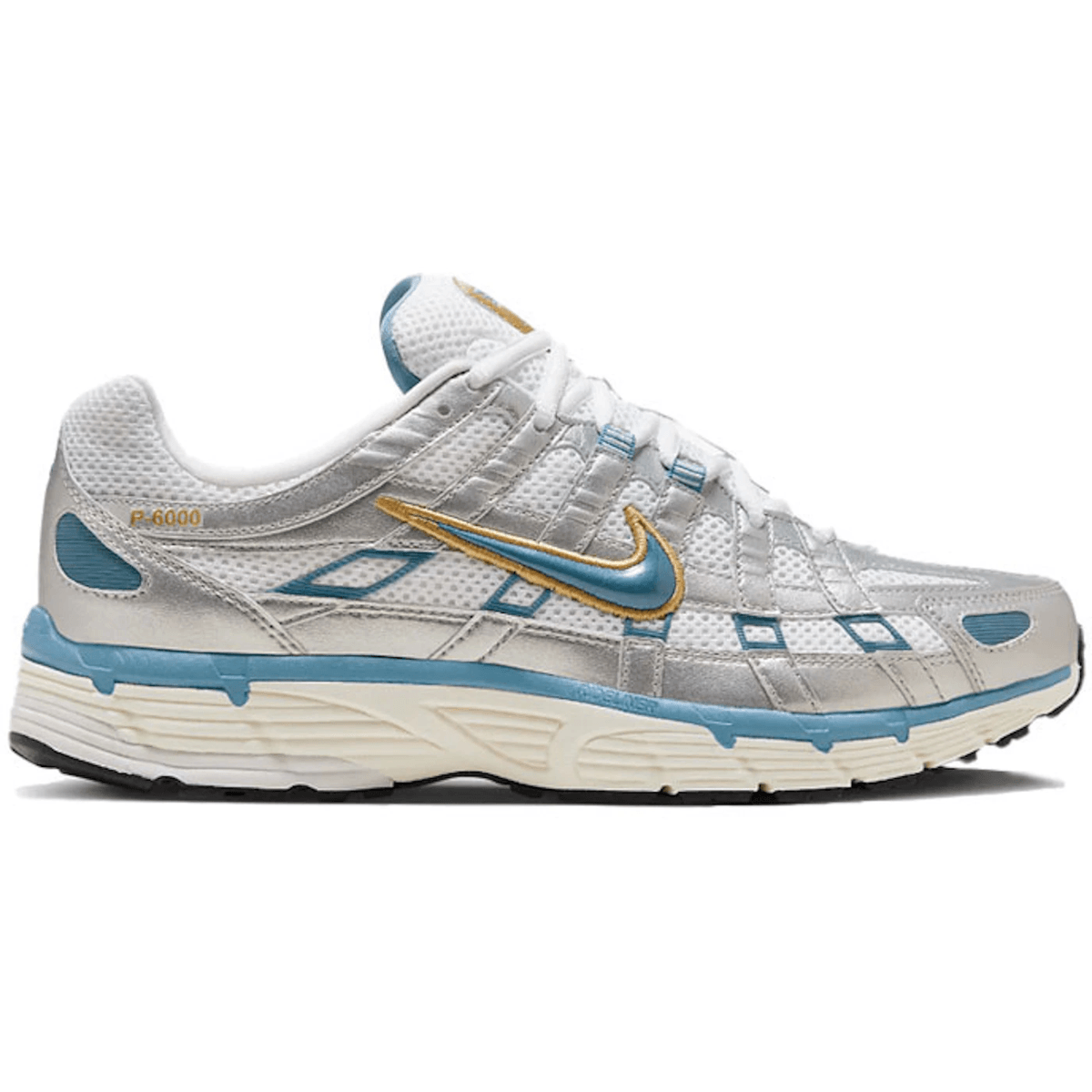Nike P-6000 Metallic Silver Aegean Storm — 36