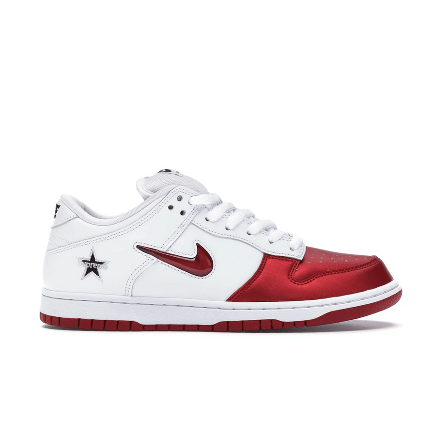 Nike SB Dunk Low Supreme Jewel Swoosh Red — 36